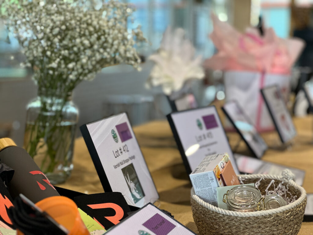 auction items at the annual auction